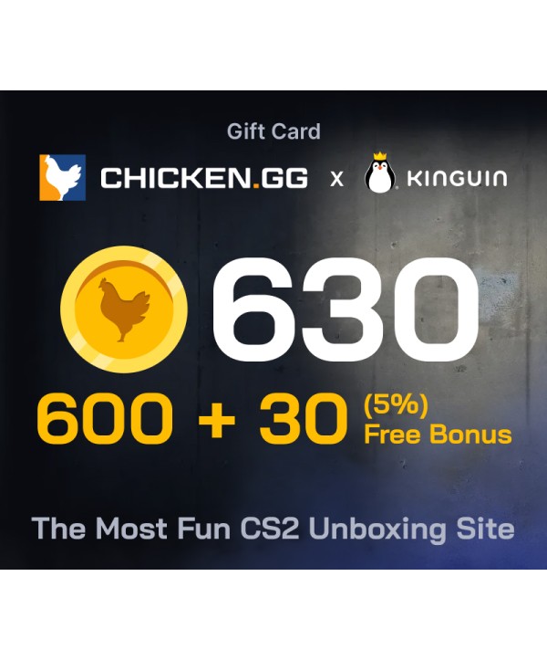 Chicken.GG 600 + 30 FREE Tokens Key GLOBAL